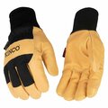 Kinco Lined Grain Pigskin Palm Gloves with Knit Wrist 1928KW-M